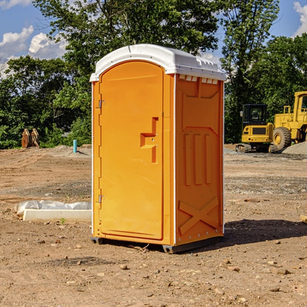 can i customize the exterior of the porta potties with my event logo or branding in Enfield Center